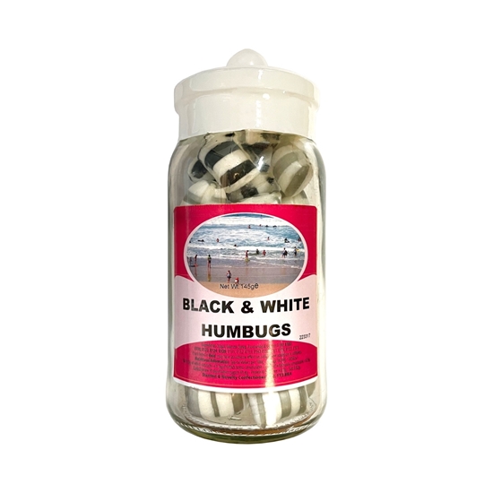 Picture of BLACK AND WHITE HUMBUGS 145G JAR X 20