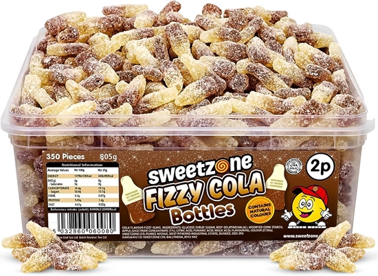 Picture of SWEETZONE FIZZY COLA BOTTLES 350 X 2P