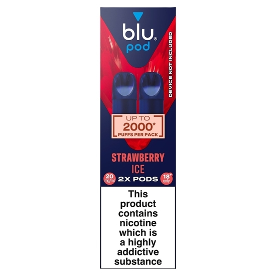 Picture of BLU BAR POD 2000 STRAWBERRY ICE 20MG X 10