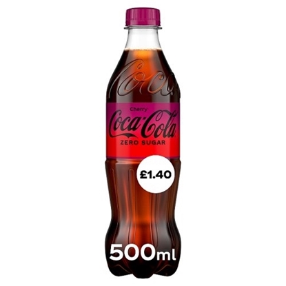 Picture of PM £1.40 COKE *ZERO* CHERRY 500ML  BOTTLE x 12