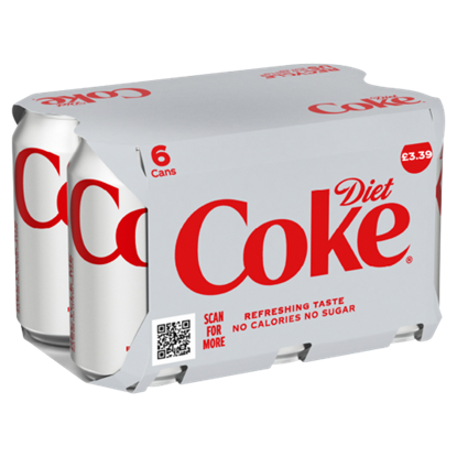 Picture of PM £3.39 DIET COKE CANS 330ml 6PK x 4