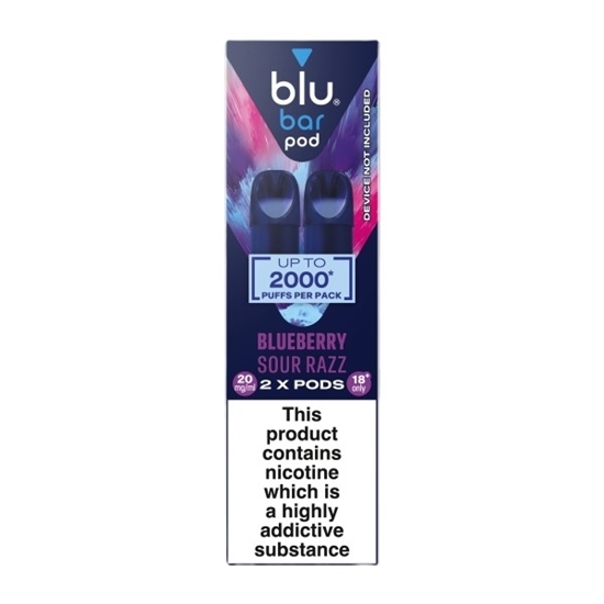 Picture of BLU BAR 2000 *KIT* BLUE SOUR RAZZ 20MG X 10