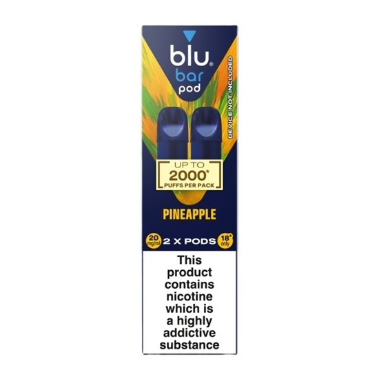 Picture of BLU BAR POD 2000 PINEAPPLE 20MG X 10