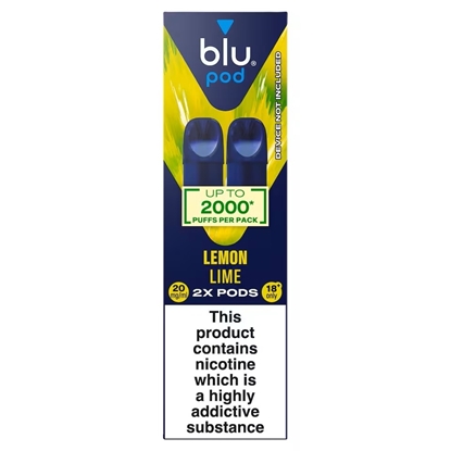 Picture of BLU BAR POD 2000 LEMON LIME 20MG X 10