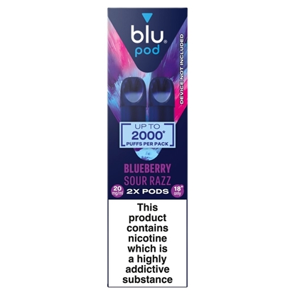 Picture of BLU BAR POD 2000 BLUEBERRY ICE 20MG X 10