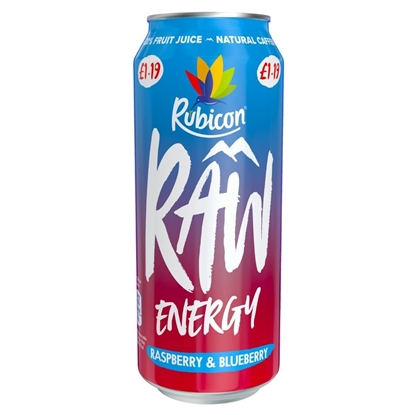 Picture of PM £1.19 RUBICON RAW RASP & BLUEBERRY 500ml x 12