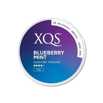 Picture of XQS NICOTINE POUCH BLUEBERRY MINT 20x8MG CANS X 10