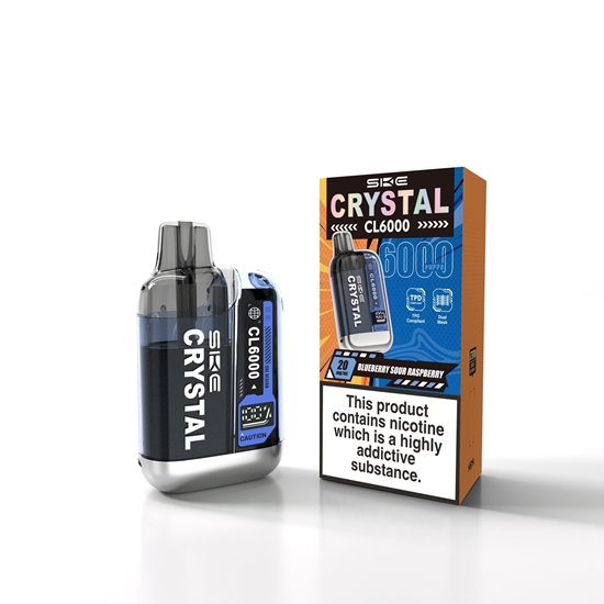 Picture of SKE CRYSTAL CL6000 KIT BLUEBERRY SOUR RASP 20MG x5