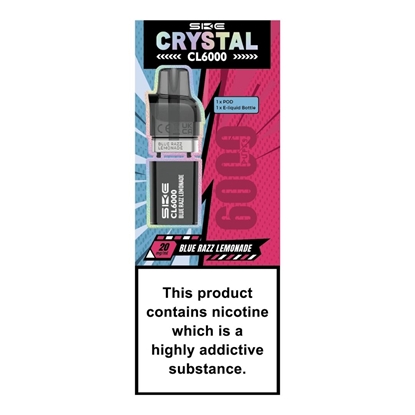 Picture of SKE CRYSTAL CL6000 POD BLUE RAZZ LEMONADE 20MG X 5