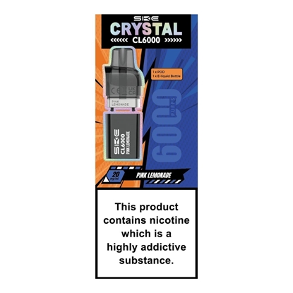 Picture of SKE CRYSTAL CL6000 POD PINK LEMONADE 20MG x 5