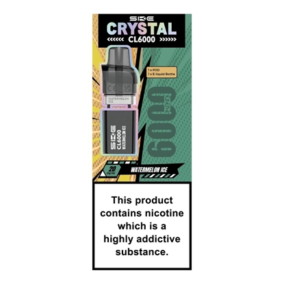 Picture of SKE CRYSTAL CL6000 POD WATERMELON ICE 20MG x 5