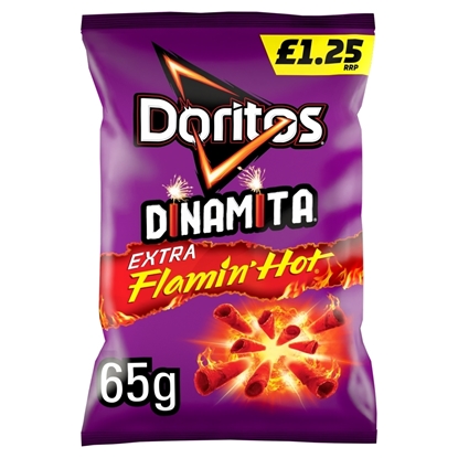 Picture of PM £1.25 DORITOS EXTRA FLAMIN HOT DINAMITA 65G x20