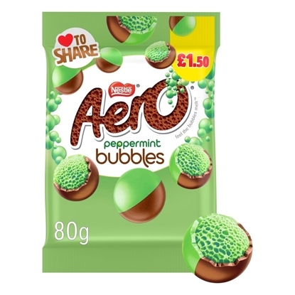 Picture of PM £1.50 AERO *PEPPERMINT* BUBBLES BAG 80g x 12