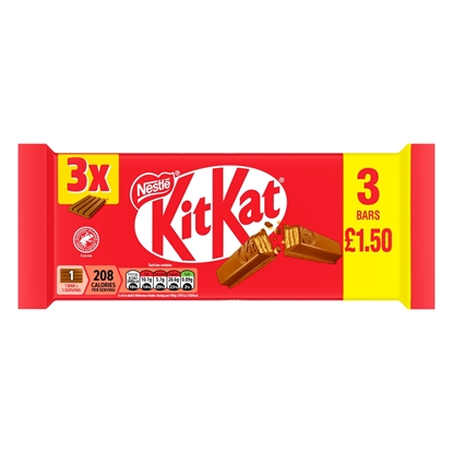 Picture of PM £1.50 KIT KAT 4 FINGER 3PK 41.5G x 20