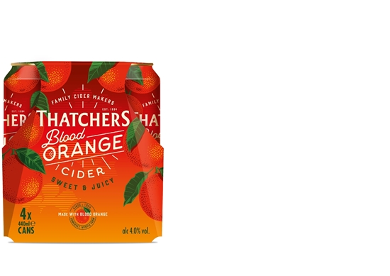 Picture of PM £6.79 THATCHERS BLOOD ORANGE CANS 440ML 4PK X 6