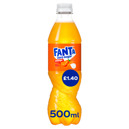 Picture of PM £1.40 FANTA ORANGE *ZERO* 500ML BOTTLE X 12