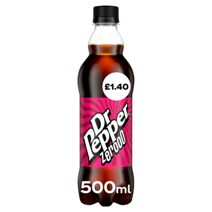 Picture of PM £1.40 DR PEPPER *ZERO* 500ML BOTTLE x 12
