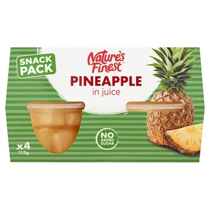 Picture of NATURES FINEST PINEAPPLE IN JUICE 113G X 4PK X 6