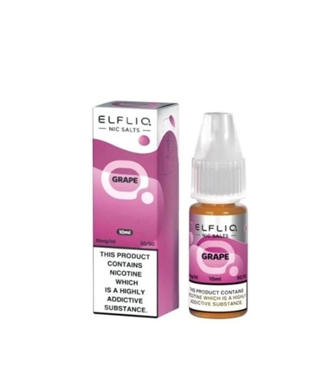 Picture of ELF LIQUID GRAPE NIC SALT 10MG 10MLx10
