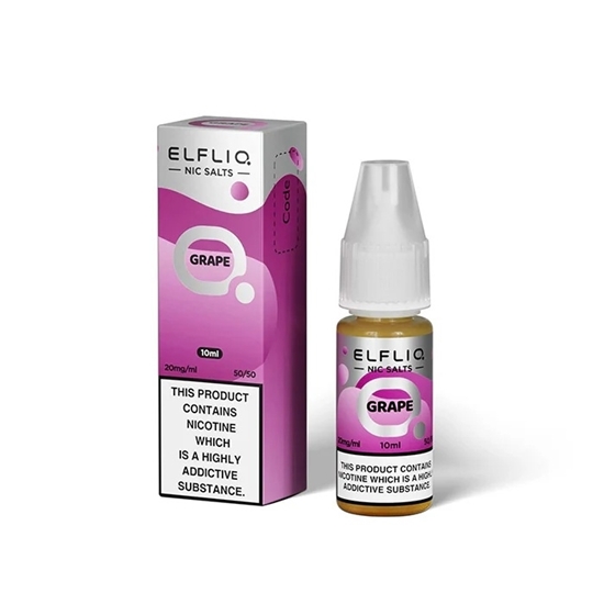 Picture of ELF LIQUID GRAPE NIC SALT 20MG 10MLx10