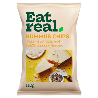 Picture of EAT REAL HUMMUS CHIP ITALIAN CHEESE/PEPPER 110gX10