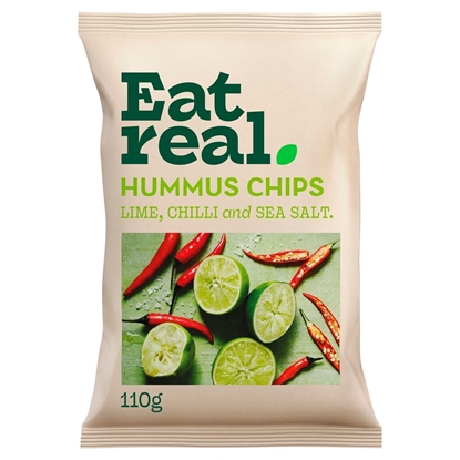 Picture of EAT REAL HUMMUS CHIPS CHILLI LIME SEA SALT 110gX10
