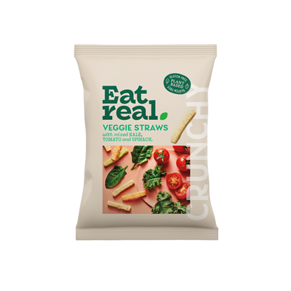 Picture of EAT REAL STRAWS KALE TOMATO & SPINACH 113G X 10