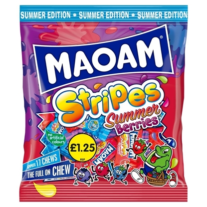 Picture of PM £1.25 MAOAM STRIPES SUMMER BERRIES 140G X 14