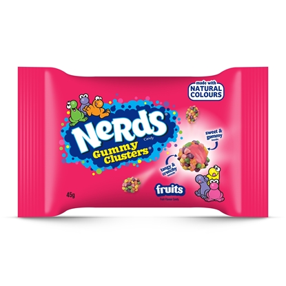 Picture of NERDS GUMMY CLUSTER BAG FRUITS 45G X 20
