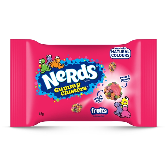 Picture of NERDS GUMMY CLUSTER BAG FRUITS 45G X 20
