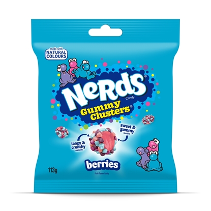 Picture of NERDS GUMMY CLUSTER SHARING BAG BERRIES 113G X 10
