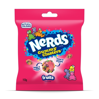 Picture of NERDS GUMMY CLUSTER SHARING BAG FRUITS 113G X 10
