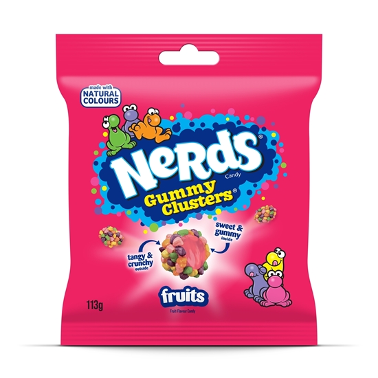 Picture of NERDS GUMMY CLUSTER SHARING BAG FRUITS 113G X 10