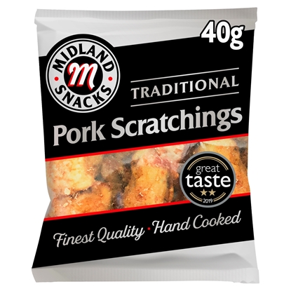 Picture of MIDLAND PORK SCRATCHINGS 70G X 10  HALF PRICE*JULY