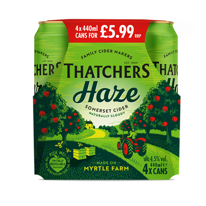 Picture of PM £5.89 THATCHERS HAZE *CANS* 440ml 4PK x 6 