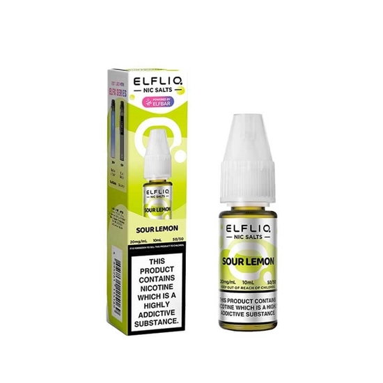 Picture of ELF LIQUID NIC SALT SOUR LEMON 20MG 10MLx10