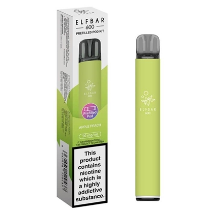 Picture of ELFBAR 600 POD KIT APPLE PEACH 20MG X 10