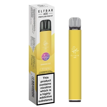 Picture of ELFBAR 600 POD KIT BANANA ICE 20MG X 10