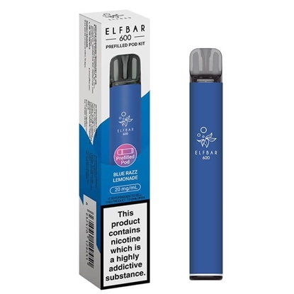 Picture of ELFBAR 600 POD KIT BLUE RAZZ LEMONADE 20MG X 10