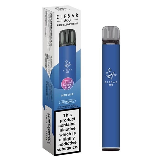 Picture of ELFBAR 600 POD KIT MAD BLUE 20MG X 10