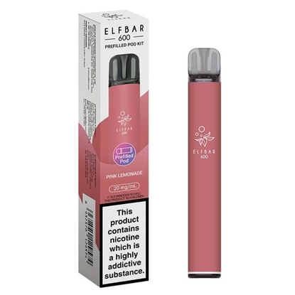 Picture of ELFBAR 600 POD KIT PINK LEMONADE 20MG X 10