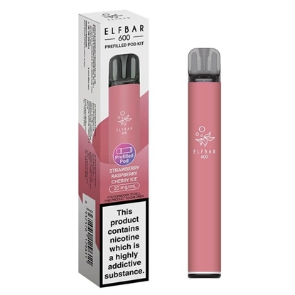 Picture of ELFBAR 600 POD KIT STRAWB RASP CHERRY ICE 20MG x10