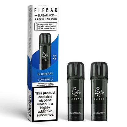 Picture of ELFBAR 600 POD BLUEBERRY 20MG 2PK X 10