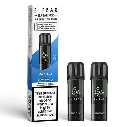 Picture of ELFBAR 600 POD MAD BLUE 20MG 2PK X 10