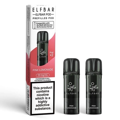 Picture of ELFBAR 600 POD PINK LEMONADE 20MG 2PK X 10