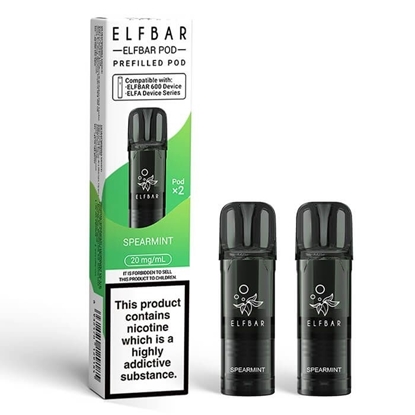 Picture of ELFBAR 600 POD SPEARMINT 20MG 2PK X 10
