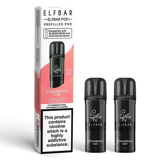 Picture of ELFBAR 600 POD STRAWBERRY KIWI 20MG 2PK X 10
