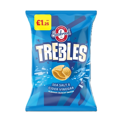 Picture of PM £1.25 SEABROOK TREBLES SALT & VINEGAR  60G X 12
