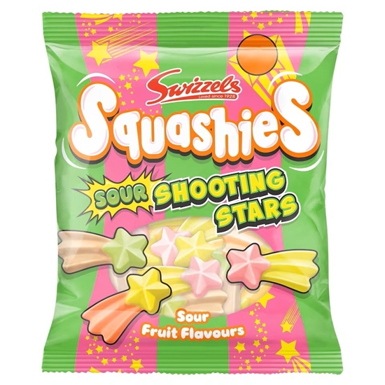 Picture of SWIZZELS SQUASHIES SOUR SHOOTING STARS 100G X 12
