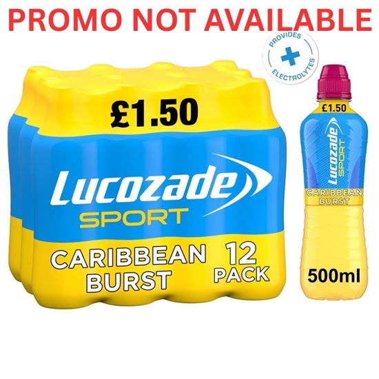 Picture of PM £1.50 LUCOZADE SPORT CARIBBEAN 500ML X 12 